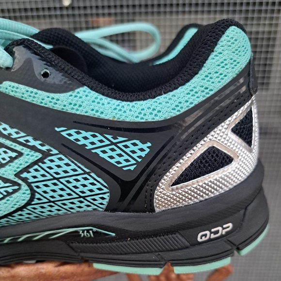 361° Fractal Teal and Black Athletic Shoes - Picture 4 of 10